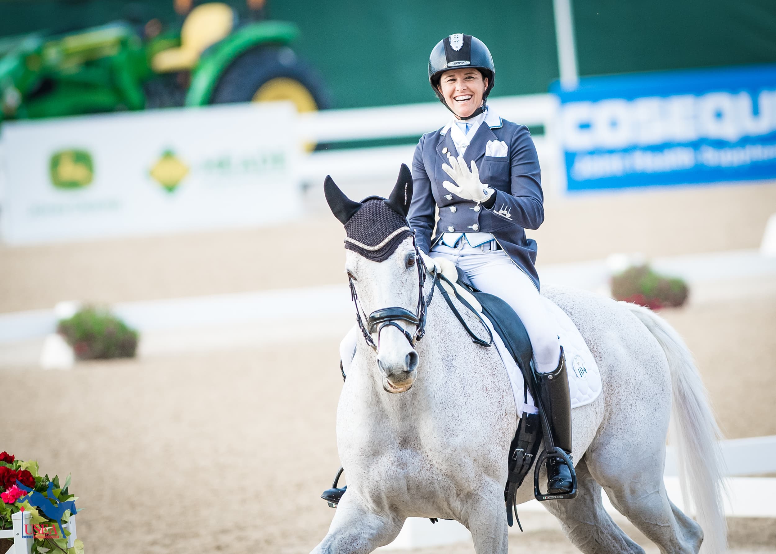 Skyeler Voss' Argyle was ready for cross-country at the end of his dressage. USEA/Lindsay Berreth photo
