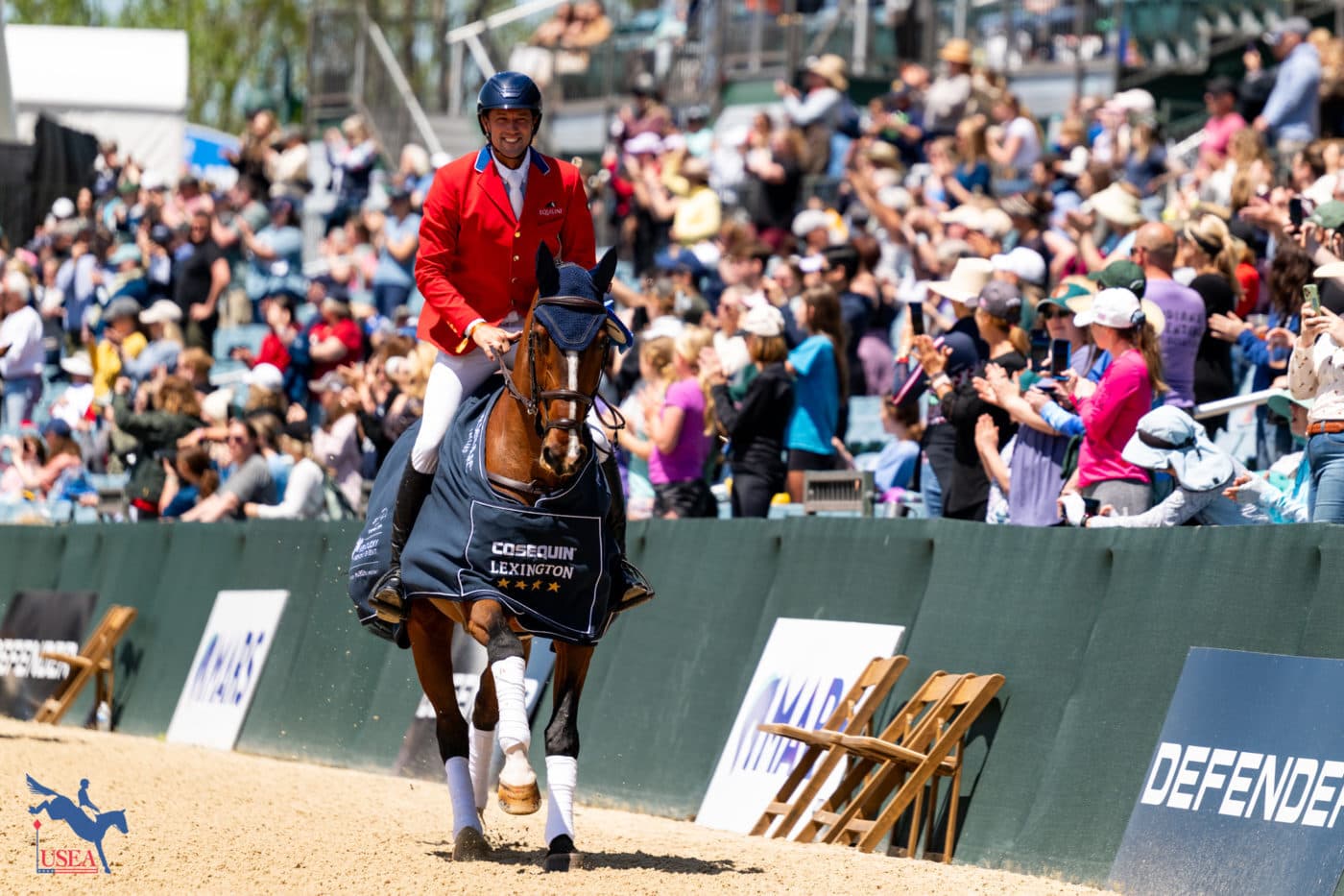 Will Coleman takes his victory gallop around the Rolex Stadium. USEA/Atalya Boytner photo